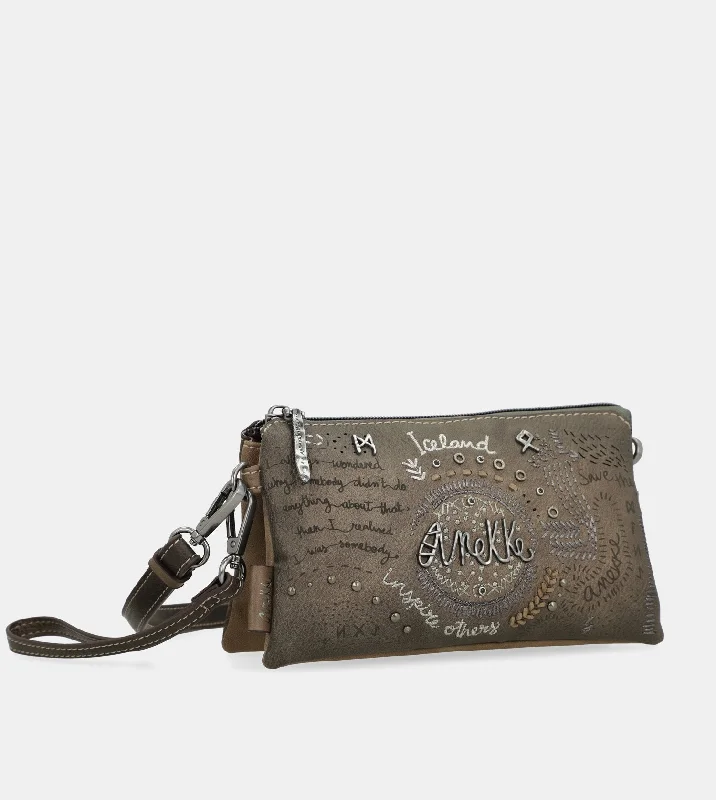 Women's Crossbody Bag with Zippered Pocket on the Back in Red for SecurityElongated Rune Crossbody Bag Women's Crossbody Bag with Zippered Pocket on the Back in Red for SecurityElongated Rune Crossbody Bag