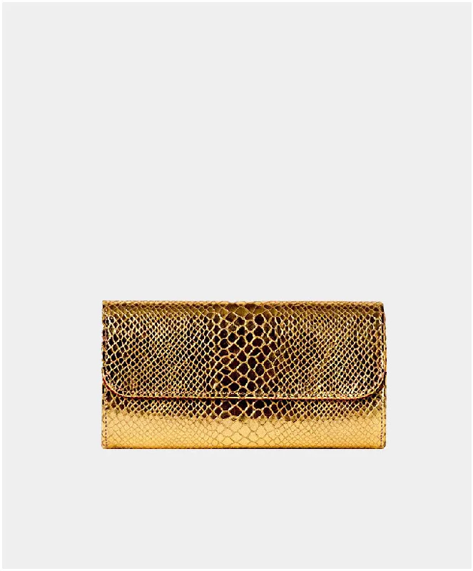Women's Monogrammed Leather Clutch in Tan for Personalized StyleEVENING CLUTCH