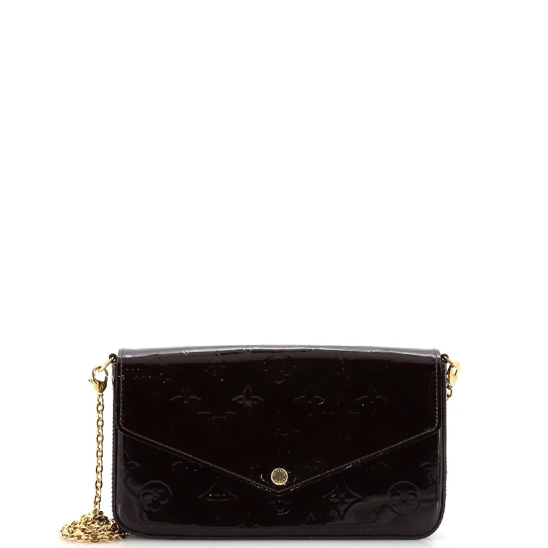 Quilted Leather Crossbody Bag in Cream for a Classic and Elegant AppearanceFelicie Pochette Monogram Vernis Quilted Leather Crossbody Bag in Cream for a Classic and Elegant AppearanceFelicie Pochette Monogram Vernis