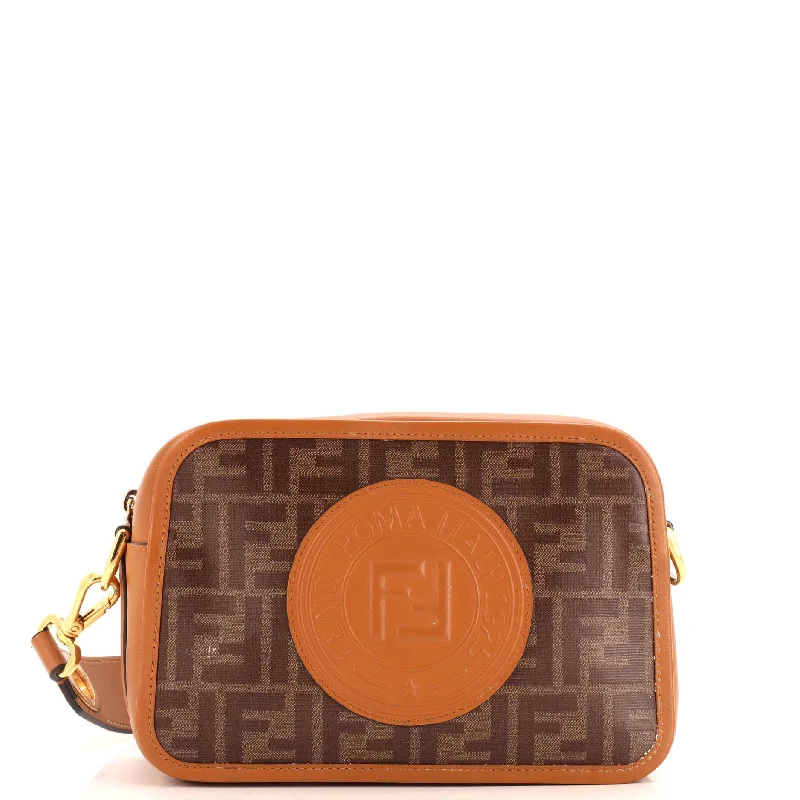 Quilted Leather Crossbody Bag in Cream for a Classic and Elegant AppearanceFF Logo Stamp Camera Bag Zucca Coated Canvas Small Quilted Leather Crossbody Bag in Cream for a Classic and Elegant AppearanceFF Logo Stamp Camera Bag Zucca Coated Canvas Small