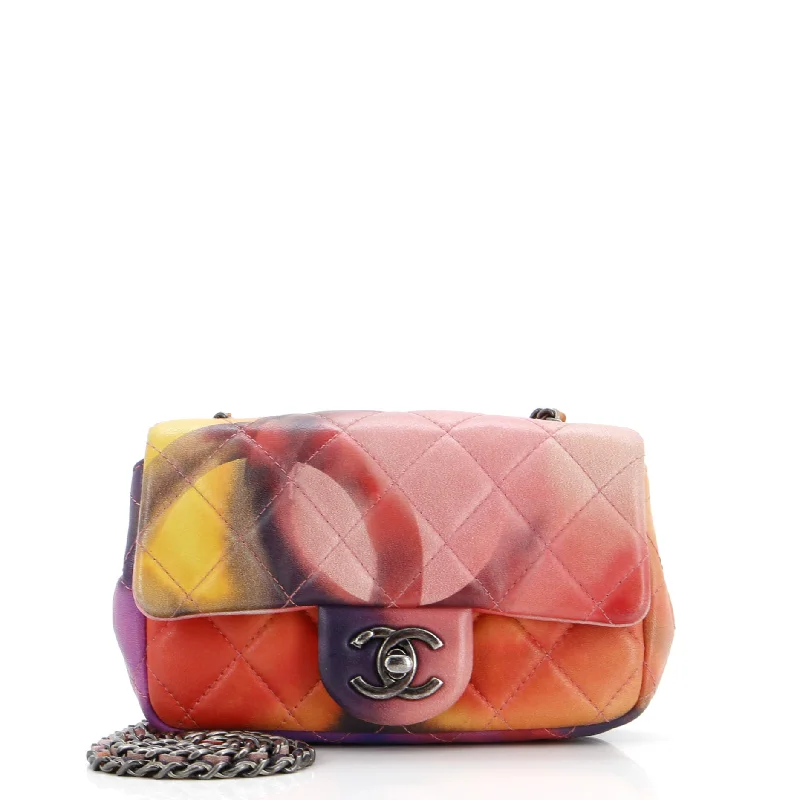Women's Crossbody Bag with Magnetic Closure in White for Quick AccessFlower Power Flap Bag Quilted Lambskin Extra Mini Women's Crossbody Bag with Magnetic Closure in White for Quick AccessFlower Power Flap Bag Quilted Lambskin Extra Mini