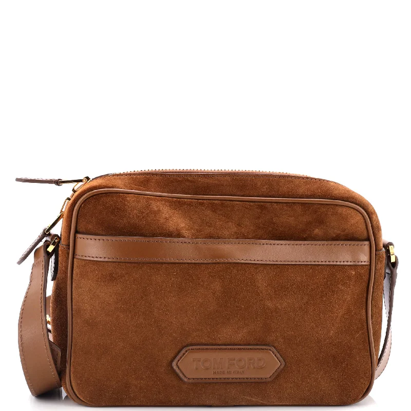 Geometric - Printed PVC Crossbody Bag in Multicolor for Trendy Street StyleFront Pocket Messenger Bag Suede and Leather