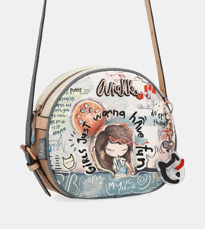 Waterproof Nylon Crossbody Bag in Navy Blue for Outdoor Hiking TripsFun & Music Round bag Fun & Music Waterproof Nylon Crossbody Bag in Navy Blue for Outdoor Hiking TripsFun & Music Round bag Fun & Music