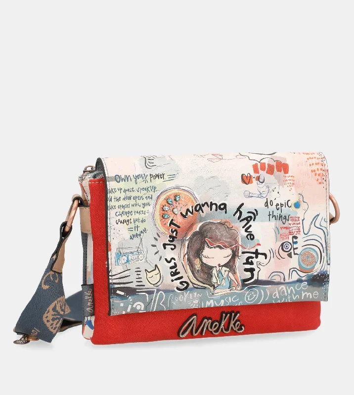 Women's Crossbody Bag with Multiple Compartments in Gray for Organized Daily UseFun & Music Shoulder bag with flap Fun & Music Women's Crossbody Bag with Multiple Compartments in Gray for Organized Daily UseFun & Music Shoulder bag with flap Fun & Music