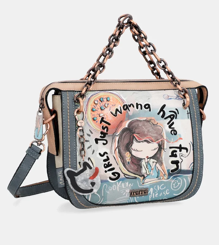 Metallic Crossbody Bag in Silver for New Year's Eve and Special CelebrationsFun & Music Shoulder bag with metal handle Fun & Music Metallic Crossbody Bag in Silver for New Year's Eve and Special CelebrationsFun & Music Shoulder bag with metal handle Fun & Music