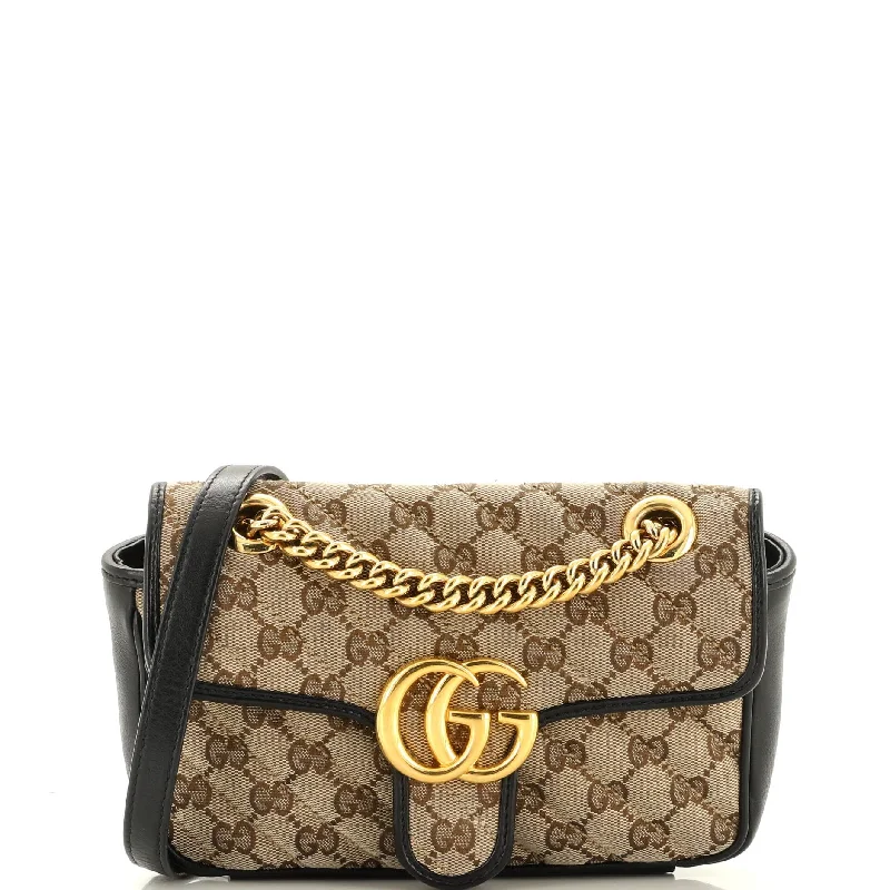 Medium - sized Canvas Crossbody Bag in Beige with Floral Print for Spring OutingsGG Marmont Flap Bag Diagonal Quilted GG Canvas Mini Medium - sized Canvas Crossbody Bag in Beige with Floral Print for Spring OutingsGG Marmont Flap Bag Diagonal Quilted GG Canvas Mini