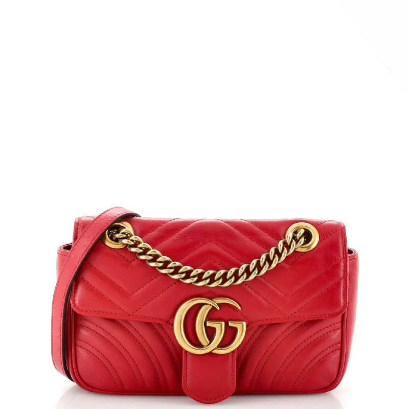 Women's Crossbody Bag with Chain Strap in Gold for a Glamorous TouchGG Marmont Flap Bag Matelasse Leather Mini Women's Crossbody Bag with Chain Strap in Gold for a Glamorous TouchGG Marmont Flap Bag Matelasse Leather Mini