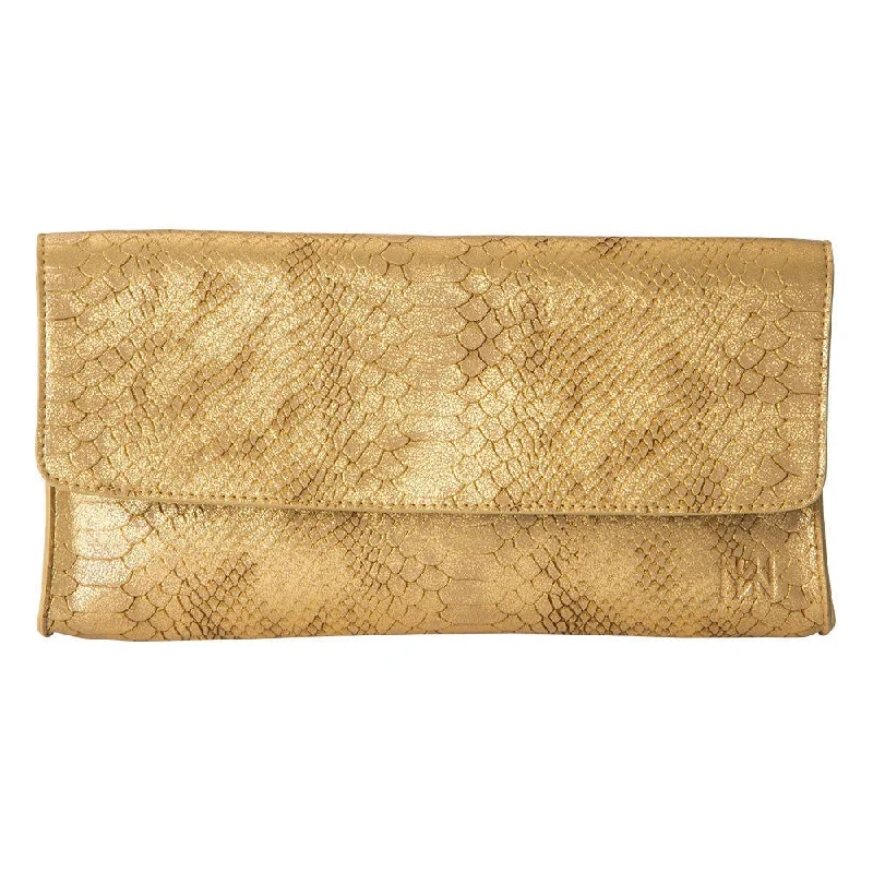 Quilted Leather Evening Bag in Gray for Sophisticated EventsGlam Clutch