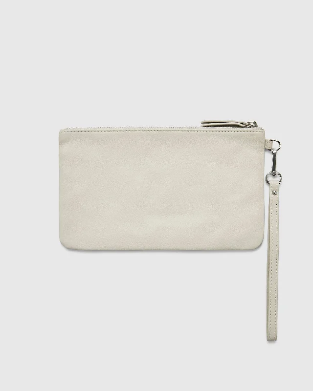 Quilted Leather Evening Bag in Gray for Sophisticated EventsLeather Clutch Travel Pouch - Cinder Grey Quilted Leather Evening Bag in Gray for Sophisticated EventsLeather Clutch Travel Pouch - Cinder Grey