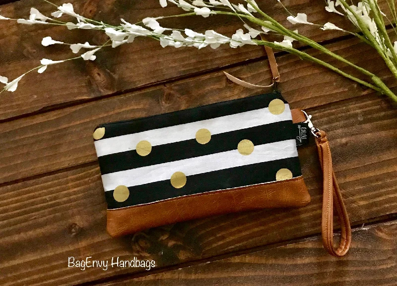 Floral - Printed Satin Clutch in Pink for Spring GalasGold Polka Dotted Stripe with Vegan Leather - Zippered Wristlet Clutch / Bridesmaid Gift- Accessory Make Up Bag - Floral - Printed Satin Clutch in Pink for Spring GalasGold Polka Dotted Stripe with Vegan Leather - Zippered Wristlet Clutch / Bridesmaid Gift- Accessory Make Up Bag -