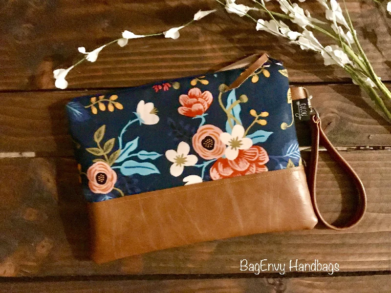 Velvet Clutch Bag in Burgundy with Crystal Embellishments for Formal DinnersGrab N Go Wristlet Clutch - Les Fleurs / Floral Navy with Vegan Leather Velvet Clutch Bag in Burgundy with Crystal Embellishments for Formal DinnersGrab N Go Wristlet Clutch - Les Fleurs / Floral Navy with Vegan Leather