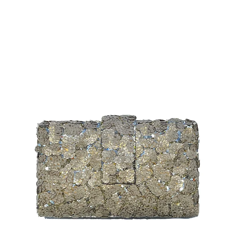 Pearl - Embellished Clutch in Cream for Bridal ShowersGray Kitsch Clutch