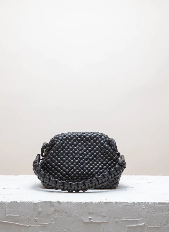Leather Clutch with Chain Strap in Black for Cocktail PartiesHANA Black Clutch