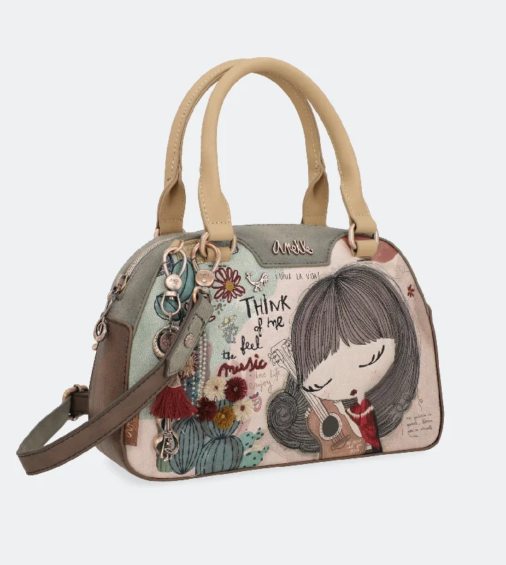 Geometric - Printed PVC Crossbody Bag in Multicolor for Trendy Street StyleIxchel Bag with two handles Geometric - Printed PVC Crossbody Bag in Multicolor for Trendy Street StyleIxchel Bag with two handles