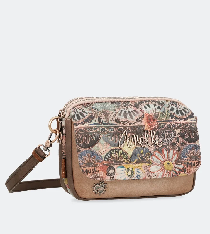 Women's Mini Crossbody Bag in Pink Velvet with Rhinestone Accents for Girls' Nights OutIxchel Crossbody bag with a zip and a flap