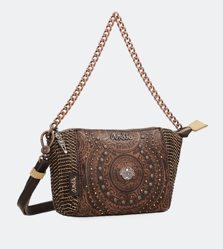 Women's Crossbody Bag with Chain Strap in Gold for a Glamorous TouchIxchel Crossbody bag with sides Women's Crossbody Bag with Chain Strap in Gold for a Glamorous TouchIxchel Crossbody bag with sides
