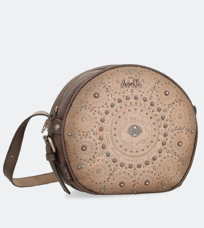 Women's Crossbody Bag with Multiple Compartments in Gray for Organized Daily UseIxchel Round crossbody bag Women's Crossbody Bag with Multiple Compartments in Gray for Organized Daily UseIxchel Round crossbody bag