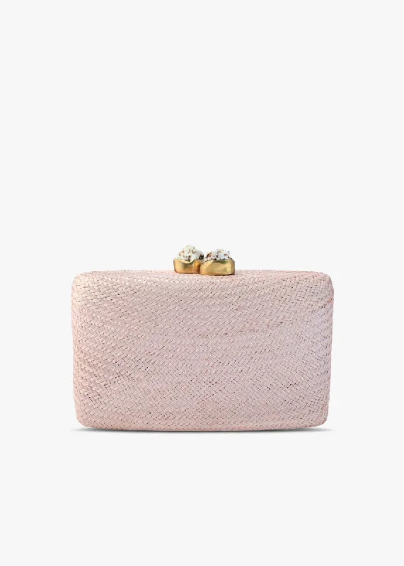 Lace - Trimmed Satin Clutch in Ivory for Garden WeddingsJen clutch with white Stone Lace - Trimmed Satin Clutch in Ivory for Garden WeddingsJen clutch with white Stone