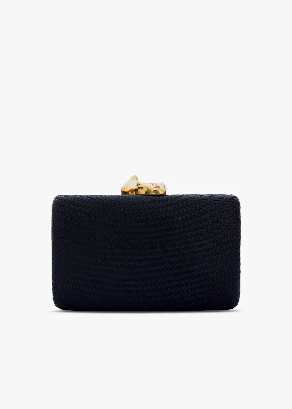Women's Lizard - Print Clutch in Brown for a Chic LookJen clutch with white Stone