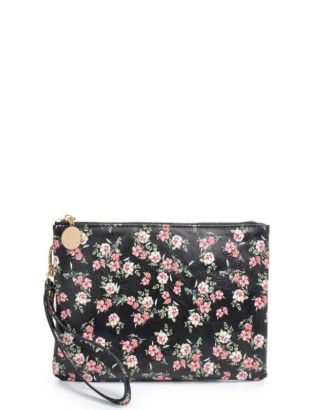 Women's Studded Leather Evening Bag in Black for Rock - n - Roll NightsJoan Floral Clutch Women's Studded Leather Evening Bag in Black for Rock - n - Roll NightsJoan Floral Clutch