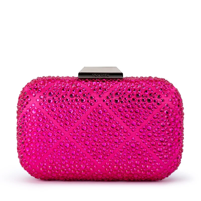 Bejeweled Clutch in Purple for Opera PerformancesKEREN Diamond Hotfix Clutch