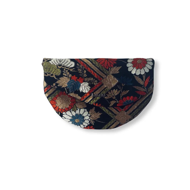 Women's Monogrammed Leather Clutch in Tan for Personalized StyleChrysanthemums Clutch