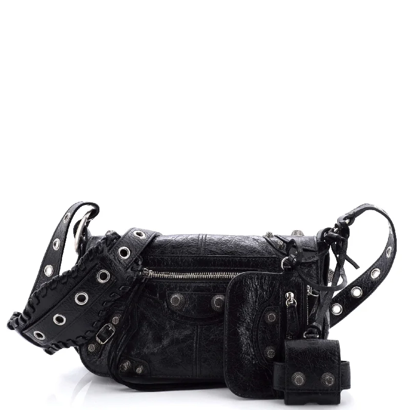 Women's Crossbody Bag with Chain Strap in Gold for a Glamorous TouchLe Cagole Giant Studs Flap Bag Leather XS Women's Crossbody Bag with Chain Strap in Gold for a Glamorous TouchLe Cagole Giant Studs Flap Bag Leather XS