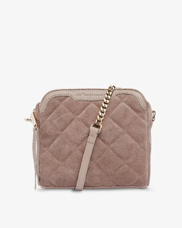 Floral - Printed Satin Clutch in Pink for Spring GalasLucia Bag - Fawn