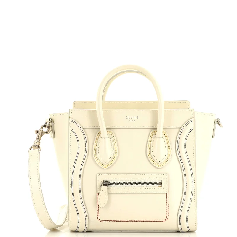 Medium - sized Canvas Crossbody Bag in Beige with Floral Print for Spring OutingsLuggage Bag Smooth Leather Nano Medium - sized Canvas Crossbody Bag in Beige with Floral Print for Spring OutingsLuggage Bag Smooth Leather Nano