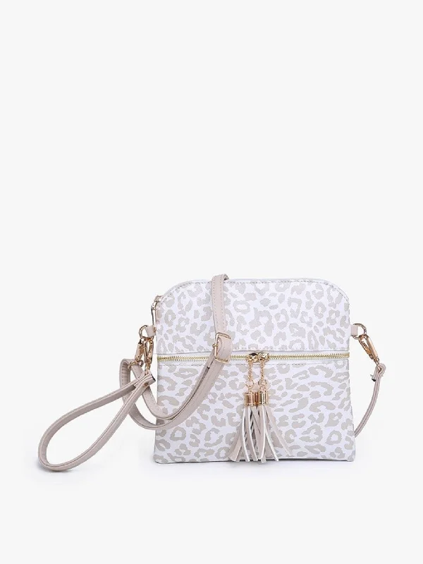 Suede Crossbody Bag in Olive Green for Fall Fashion StatementsM1785 Monogrammable Two Tone Crossbody with Tassel