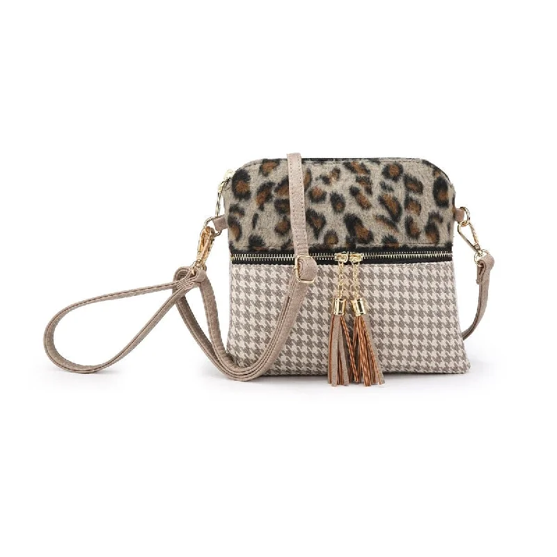 Geometric - Printed PVC Crossbody Bag in Multicolor for Trendy Street StyleM1785HDST Monogrammable Two Tone Crossbody With Tassel