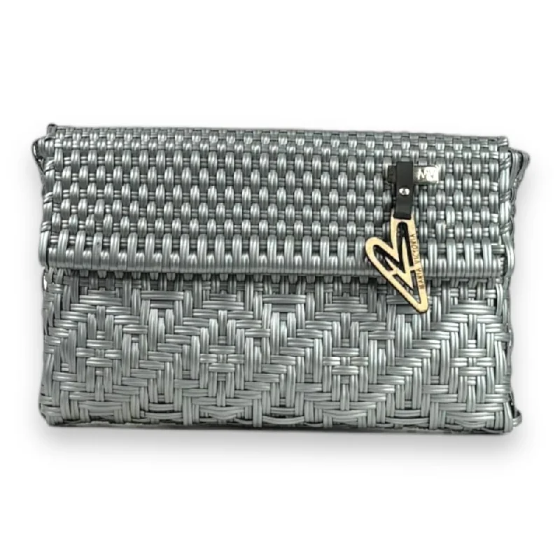 Women's Lizard - Print Clutch in Brown for a Chic LookMaria Victoria | Glow Silver DI | Upcycled, Handwoven, Clutch Women's Lizard - Print Clutch in Brown for a Chic LookMaria Victoria | Glow Silver DI | Upcycled, Handwoven, Clutch
