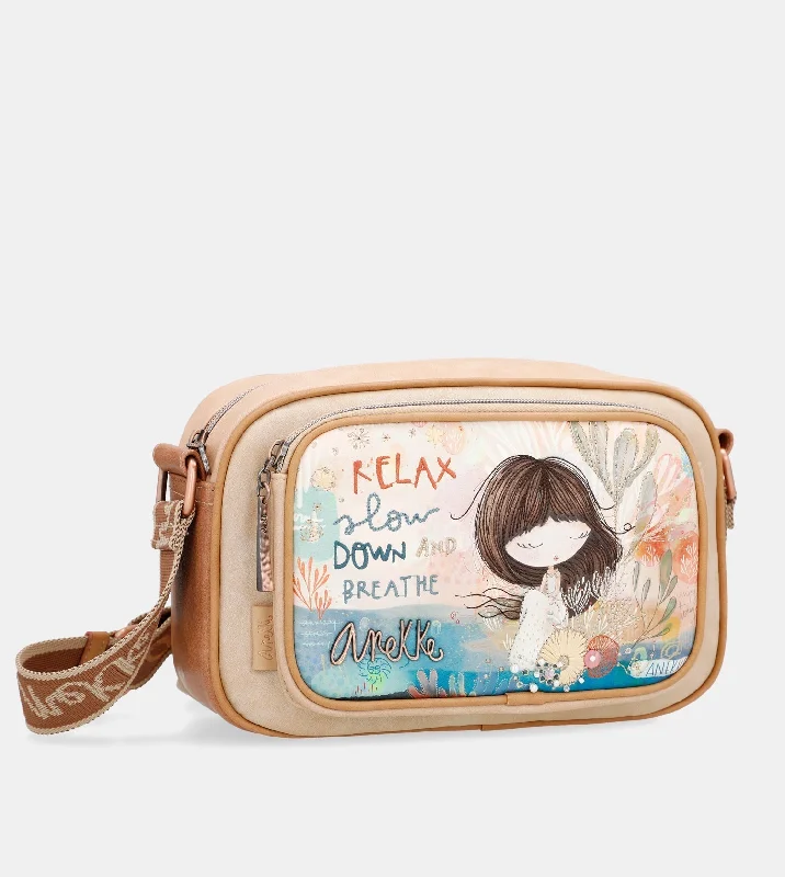 Hand - painted Canvas Crossbody Bag in Yellow for a Unique and Artistic LookMediterranean crossbody bag with front pocket Hand - painted Canvas Crossbody Bag in Yellow for a Unique and Artistic LookMediterranean crossbody bag with front pocket