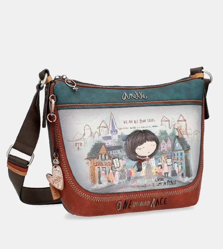 Geometric - Printed PVC Crossbody Bag in Multicolor for Trendy Street StyleMedium shoulder bag Voice