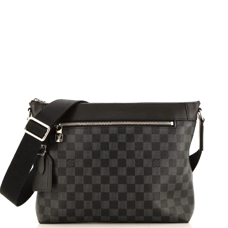 Hand - painted Canvas Crossbody Bag in Yellow for a Unique and Artistic LookMick NM Messenger Bag Damier Graphite PM Hand - painted Canvas Crossbody Bag in Yellow for a Unique and Artistic LookMick NM Messenger Bag Damier Graphite PM