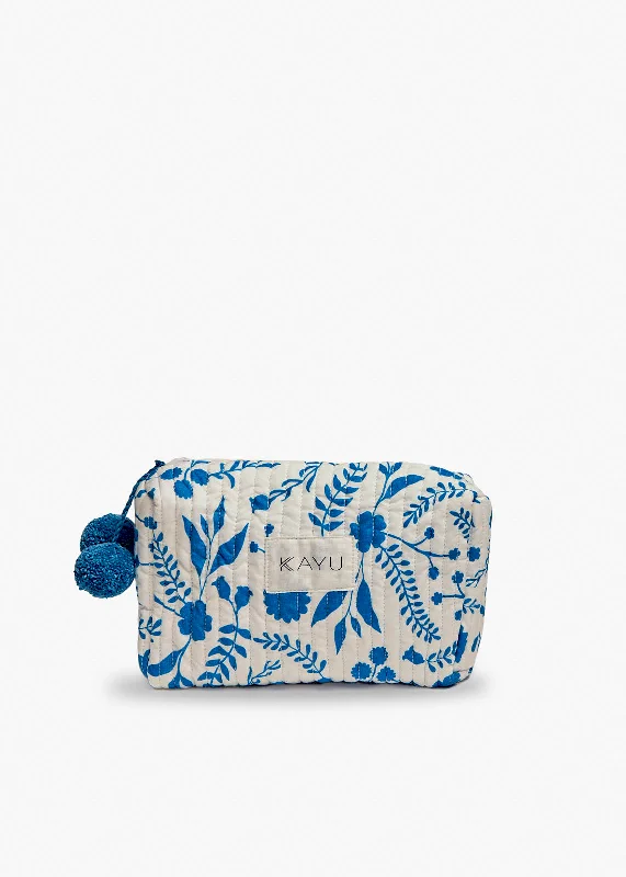 Women's Embroidered Silk Evening Bag in Navy for WeddingsMini Clover Travel Case Bag