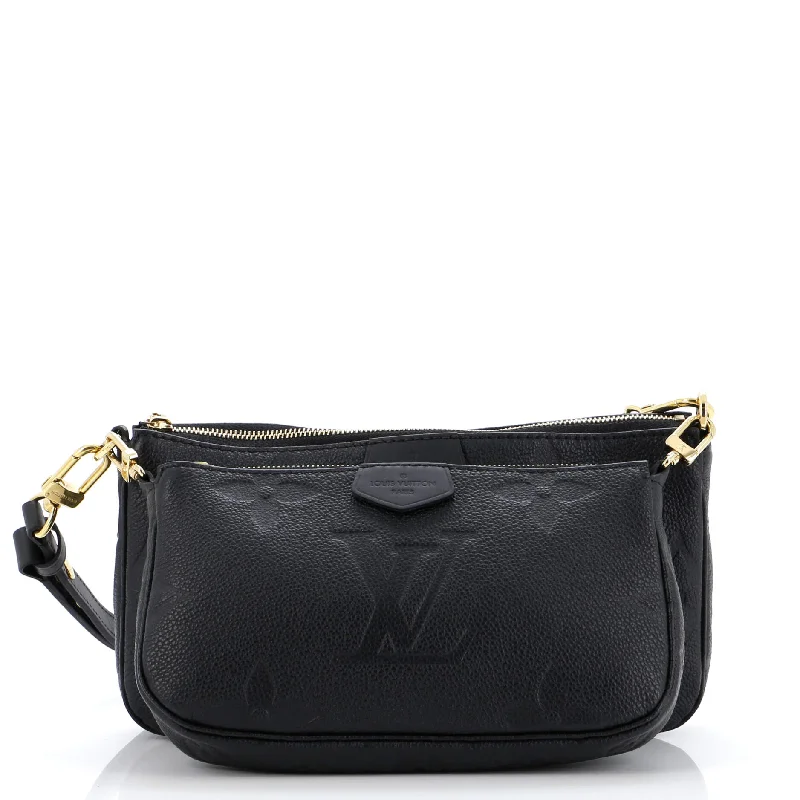 Women's Mini Crossbody Bag in Pink Velvet with Rhinestone Accents for Girls' Nights OutMulti Pochette Accessoires Monogram Empreinte Giant Women's Mini Crossbody Bag in Pink Velvet with Rhinestone Accents for Girls' Nights OutMulti Pochette Accessoires Monogram Empreinte Giant