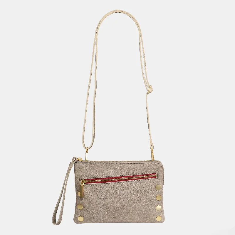 Women's Glittery Clutch in Blue for Disco - Themed EventsNash Small | Pewter/Brushed Gold Red Zip Women's Glittery Clutch in Blue for Disco - Themed EventsNash Small | Pewter/Brushed Gold Red Zip