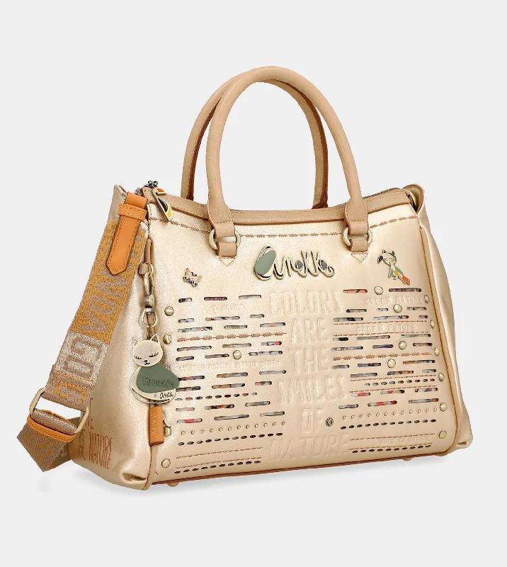 Women's Crossbody Bag with Multiple Compartments in Gray for Organized Daily UseNature Pachamama golden doctor bag