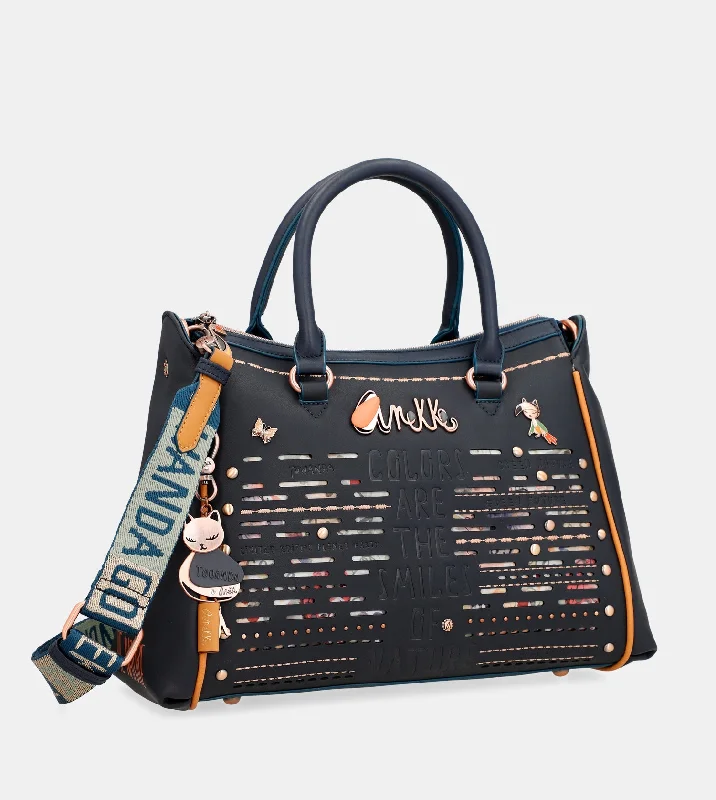Metallic Crossbody Bag in Silver for New Year's Eve and Special CelebrationsNature Pachamama navy blue doctor bag