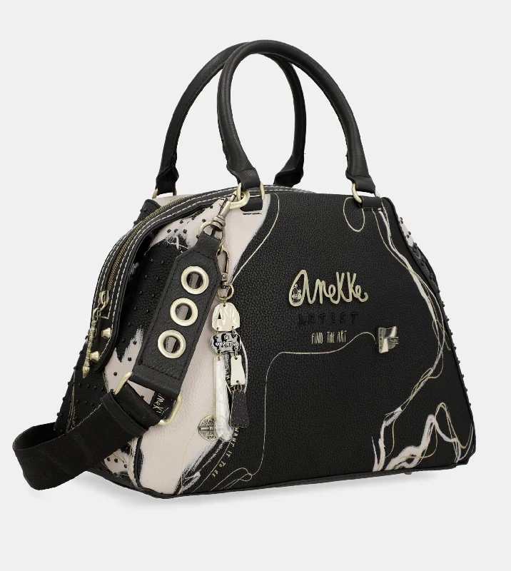 Hand - painted Canvas Crossbody Bag in Yellow for a Unique and Artistic LookNature Shodō black 2-handle shoulder bag
