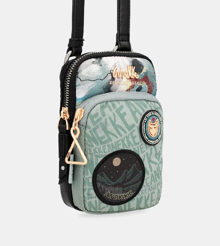 Embroidered Silk Crossbody Bag in Purple for Formal Events and WeddingsNature Woods mini shoulder bag with pocket