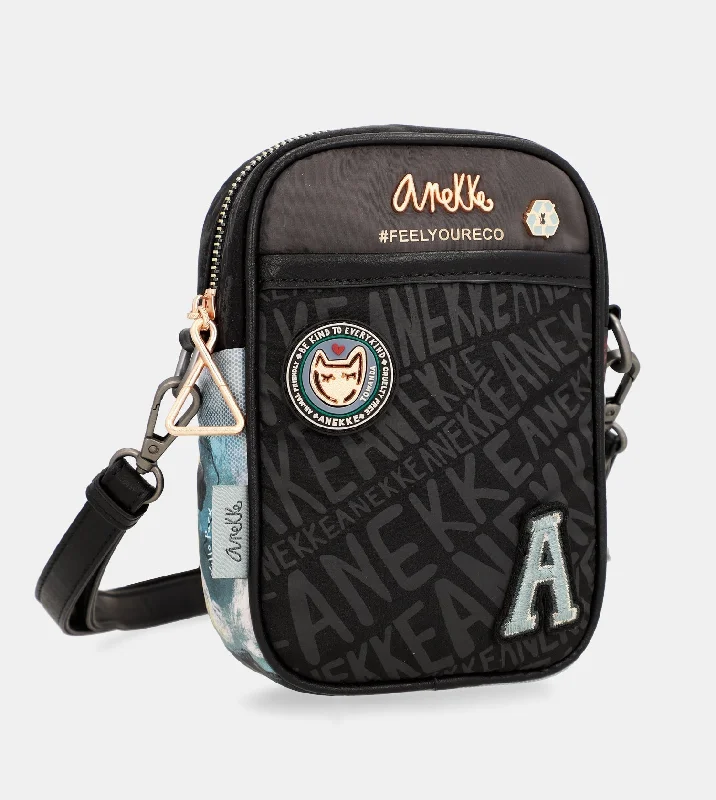 Waterproof Nylon Crossbody Bag in Navy Blue for Outdoor Hiking TripsNature Woods mini shoulder bag