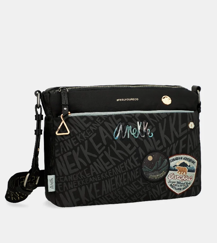 Hand - painted Canvas Crossbody Bag in Yellow for a Unique and Artistic LookNature Woods rectangular shoulder bag