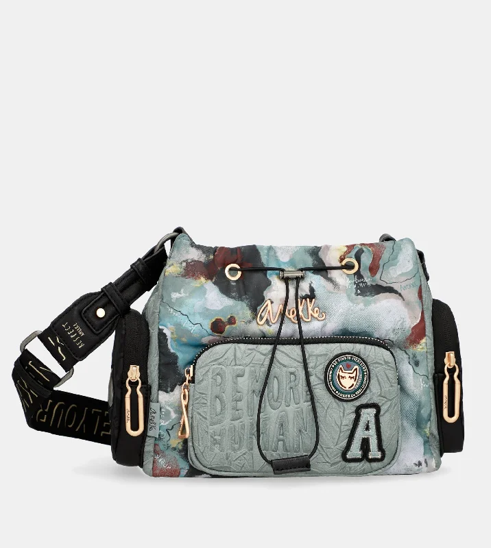 Women's Crossbody Bag with Multiple Compartments in Gray for Organized Daily UseNature Woods satchel bag