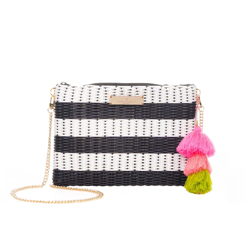 Women's Lizard - Print Clutch in Brown for a Chic LookNavy Nautical Lemon Drop Citron - Large