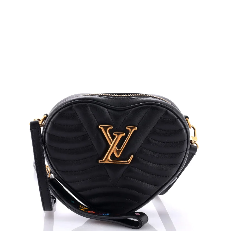 Embroidered Silk Crossbody Bag in Purple for Formal Events and WeddingsNew Wave Heart Crossbody Bag Quilted Leather
