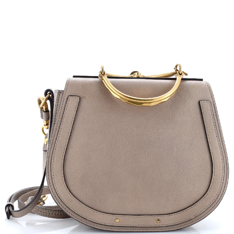 Leather - Trimmed Denim Crossbody Bag in Blue for a Vintage - Inspired LookNile Crossbody Bag Leather Medium