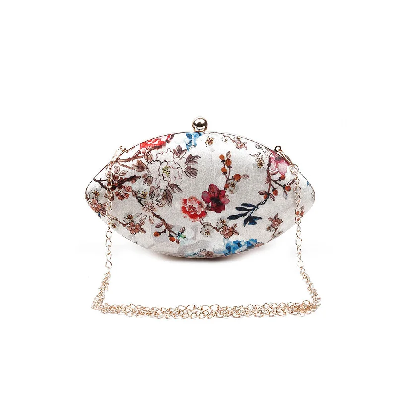 Bejeweled Clutch in Purple for Opera PerformancesOdette Awe-Worthy White Floral Clutch Bejeweled Clutch in Purple for Opera PerformancesOdette Awe-Worthy White Floral Clutch