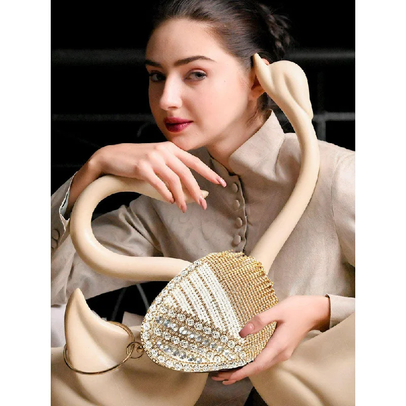 Quilted Leather Evening Bag in Gray for Sophisticated EventsOdette Gold Egg Shape Crystal Clutch Bag Quilted Leather Evening Bag in Gray for Sophisticated EventsOdette Gold Egg Shape Crystal Clutch Bag